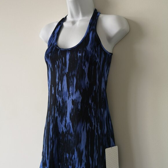 NWT LULULEMON PASK Blue Black Cottony 4 Way Stretch Cool Racerback Top 6 - Picture 2 of 8